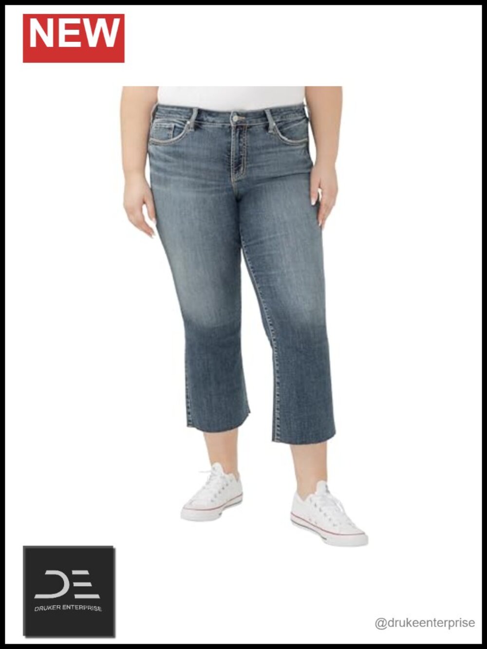 Silver Jeans Co. Plus Size Suki Mid Rise Curvy Fit Kick Flare Leg Jeans